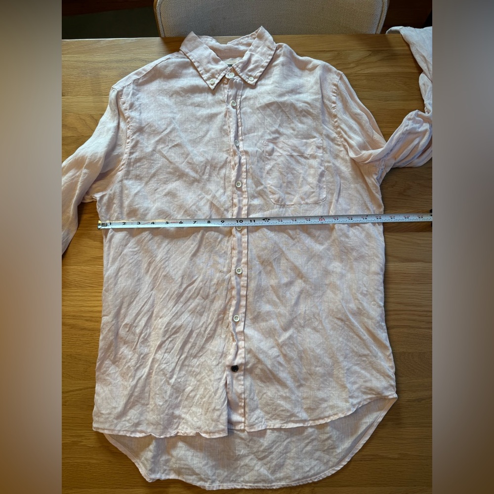 Taylor Stitch Pale Pink Linen Button-Down Shirt